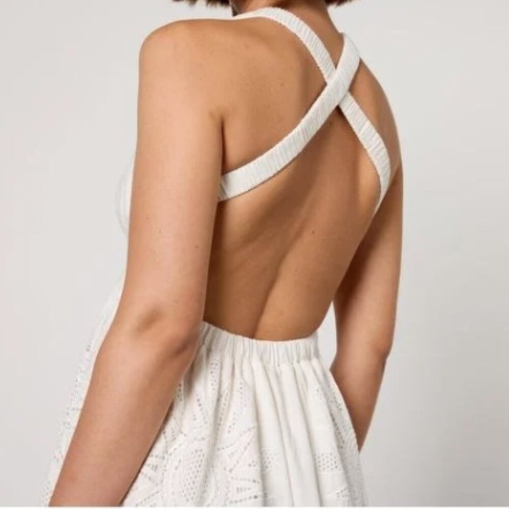 NWT Farm Rio white Richelieu Dress L - Picture 3 of 6